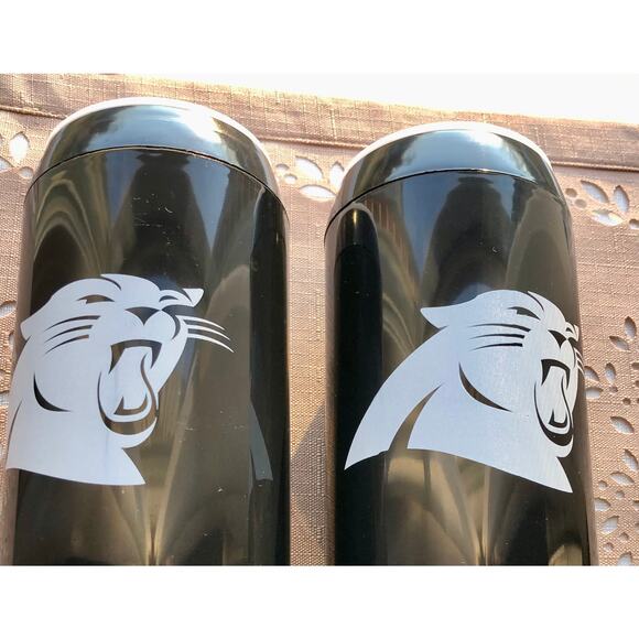 NWT 2 NFL Carolina Panthers Slim Plastic Can Drink Holders - Picture 7 of 9